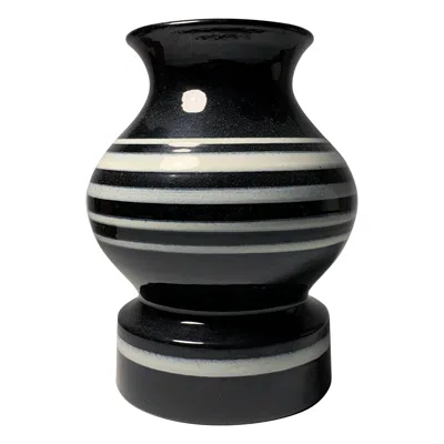 Pre-owned Bitossi Large  Ceramic Vase By Aldo Londi In Black