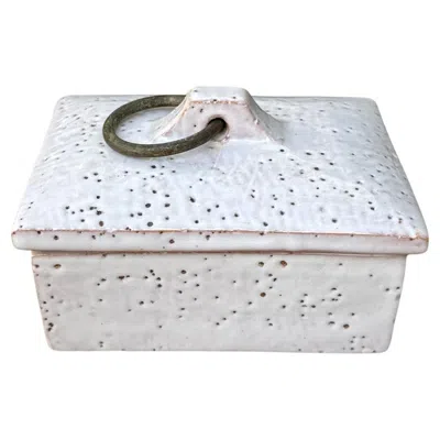 Pre-owned Bitossi Lidded Ceramic Box, Italy, C.1955 In Gray