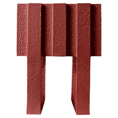 Pre-owned Bitossi Merlate Red Ceramic Night Side Table By Patricia Urquiola