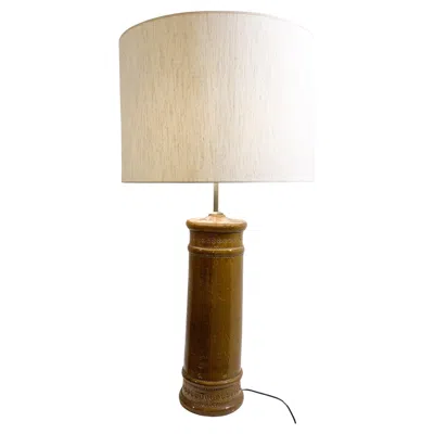 Pre-owned Bitossi Mid-century Ceramic Table Lamp By  - Italy 1960s In Sand