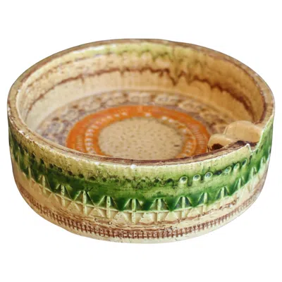 Pre-owned Bitossi Mid-century Italian 'sahara' Ceramic Ashtray Or Vide Poche By  In Brown