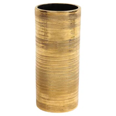 Pre-owned Bitossi Mid-century Modern  Vase With 24k Gold Glaze, Italy, 1968 In Brown