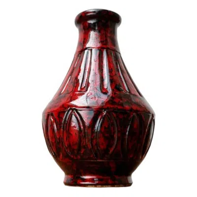 Pre-owned Bitossi Mid-century Modern Red Ceramic Vase By , Italy, 1960s, 6.3"