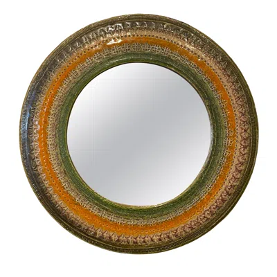 Pre-owned Bitossi Mirror By Aldo Londi For  In Brown