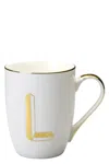 Bitossi Mug Letter 'l' ⌀ 8.2 Cm In White