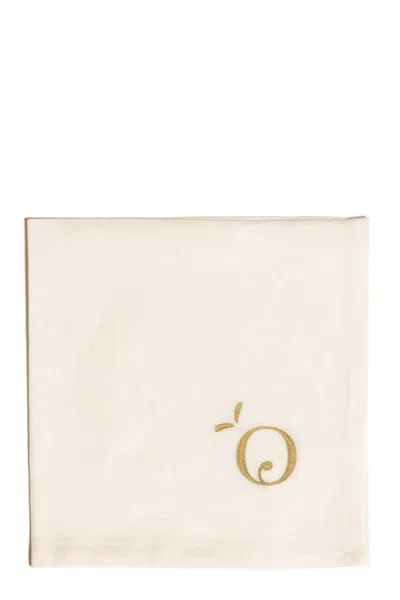 Bitossi 'o' Letter Napkin In White