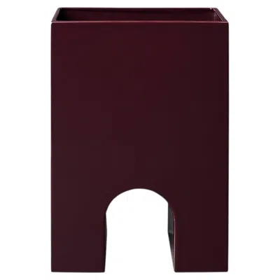 Pre-owned Bitossi Onda N.6 Aubergine Tone Sculptural Ceramic Vase By Muller Van Severen In Black