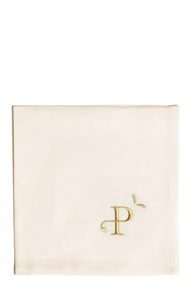 Bitossi 'p' Napkin In White