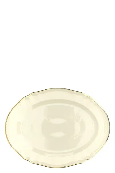 Bitossi 'parisienne' Oval Tray ⌀ 34 Cm In White