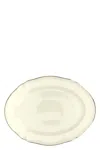 Bitossi 'parisienne' Oval Tray ⌀ 34 Cm In White