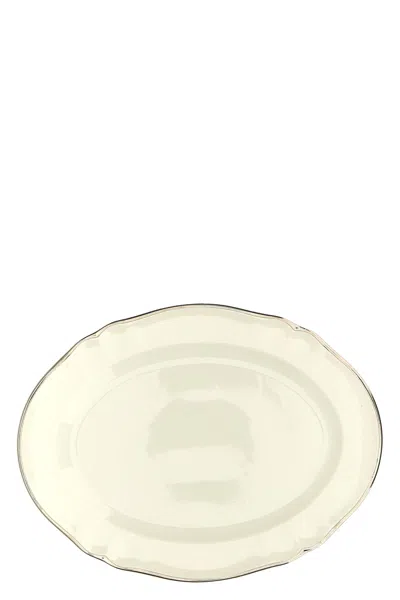 Bitossi 'parisienne' Oval Tray ⌀ 34 Cm In White