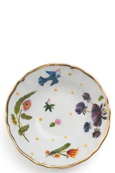 Bitossi Porcelain Bowl With Gold Rim In Multi