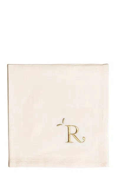 Bitossi 'r' Napkin In White