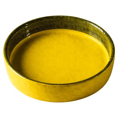 Pre-owned Bitossi Rare Yellow Glazed Dish By Aldo Londi For , Italy, 1960s
