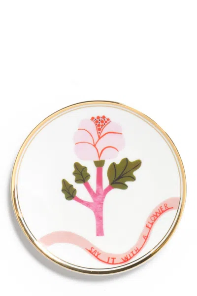 Bitossi 'rosa' Saucer ⌀ 15 Cm In White