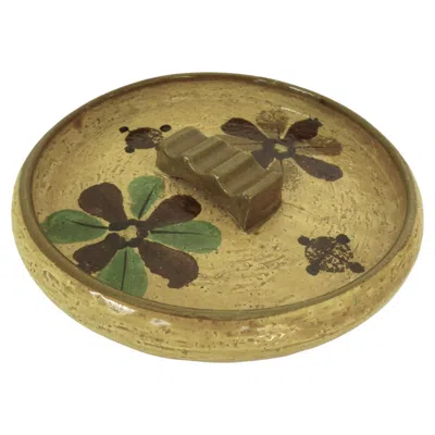Pre-owned Bitossi Rosenthal Netter Modern Provenzale Pottery Ashtray Aldo Londi  Italy '60s In Brown