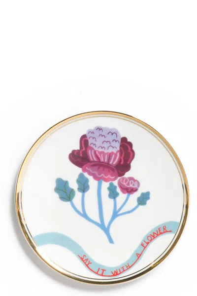 Bitossi 'say It With A Flower' Plate ⌀ 15 Cm In Multi