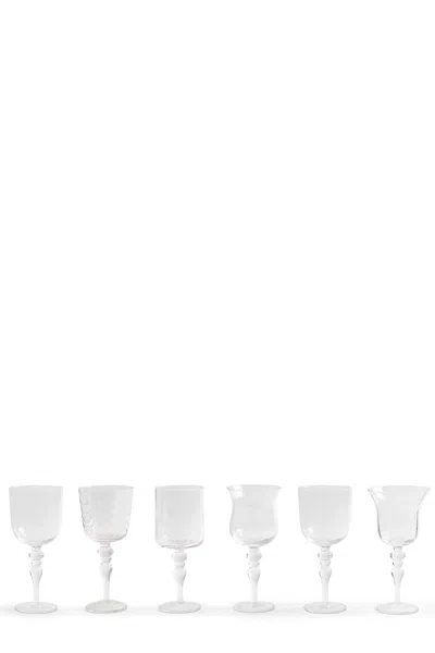 Bitossi Set 6 Calici Assorted Shapes In Transparent