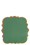 Bitossi Set Of 2 Napkins With Scalloped Edge In Green