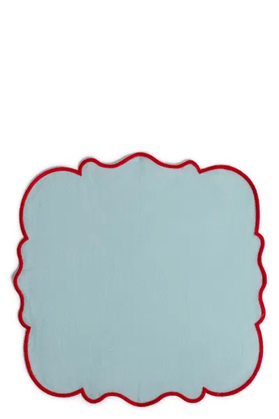 Bitossi Set Of 2 Napkins With Scalloped Edge In Multi