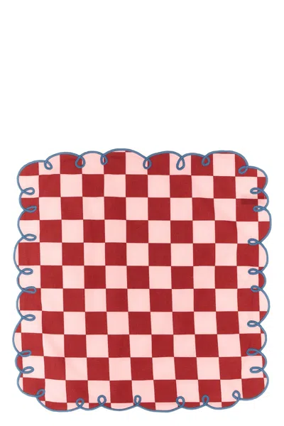 Bitossi Set Of 2 Napkins With Scalloped Edge In Multi