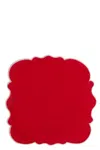 Bitossi Set Of 2 Napkins With Scalloped Edge In Red