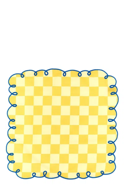 Bitossi Set Of 2 Napkins With Scalloped Edge In Yellow
