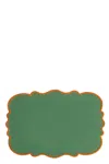 Bitossi Set Of 2 Placemats With Scalloped Edge In Green