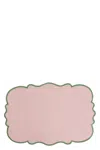 Bitossi Set Of 2 Placemats With Scalloped Edge In Pink