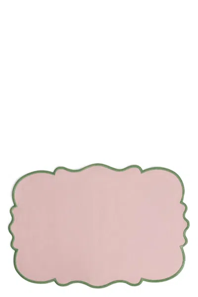 Bitossi Set Of 2 Placemats With Scalloped Edge In Pink