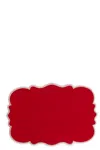 Bitossi Set Of 2 Placemats With Scalloped Edge In Red