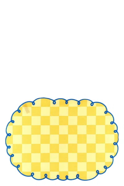 Bitossi Set Of 2 Placemats With Scalloped Edge In Yellow