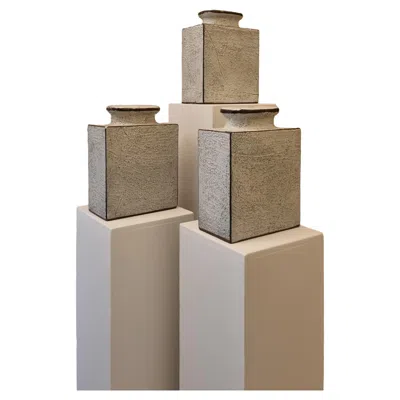 Pre-owned Bitossi Set Of 3 Vase Lamp Holder Produced By Ceramiche  Montelupo, 70s. In Brown