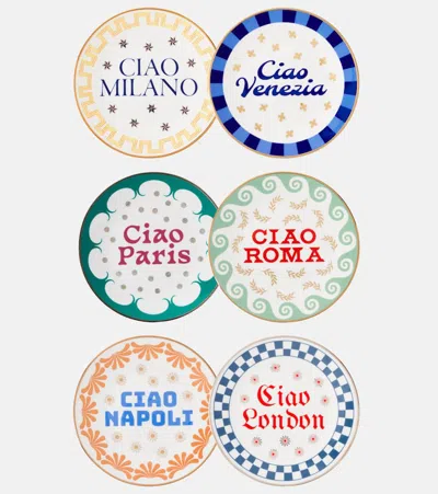 Bitossi Set Of 6 Porcelain Plates