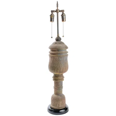 Pre-owned Bitossi Single Italian Art Pottery Brown Lamp