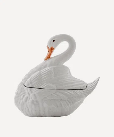 Bitossi Swan Ceramic Soup Tureen In White