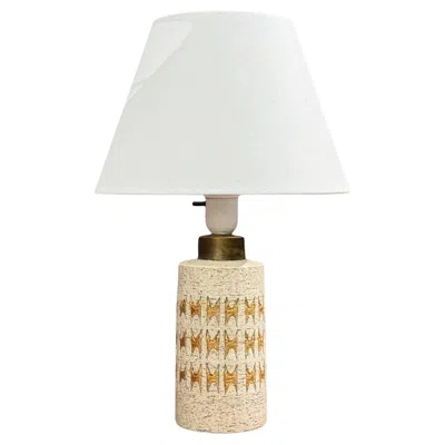 Pre-owned Bitossi , Table Lamp, Chamotte Clay, Gold Leaf, Italy, 1960s