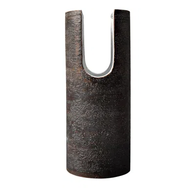 Pre-owned Bitossi Tagliata Series Black Vase By Aldo Londi #1