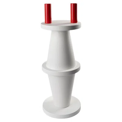 Pre-owned Bitossi Totem White Ceramic Sculpture By Nathalie Du Pasquier