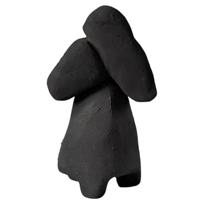 Pre-owned Bitossi Uncovered Collection - Black Ceramic Sculpture By Faye Toogood