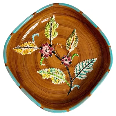 Pre-owned Bitossi Vintage Ceramic Decorative Dish By Fratelli Fanciullacci, Italy, 1960s In Brown