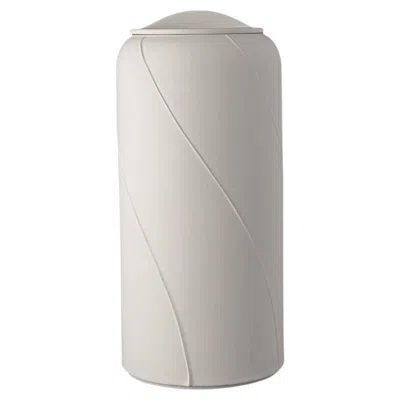 Pre-owned Bitossi White Ceramic Vase With Lid By Benjamin Humbert