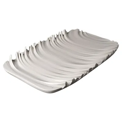 Pre-owned Bitossi White Decorative Plate By Aldo Londi
