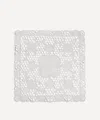 Bitossi White Lace Square Doily In Gray