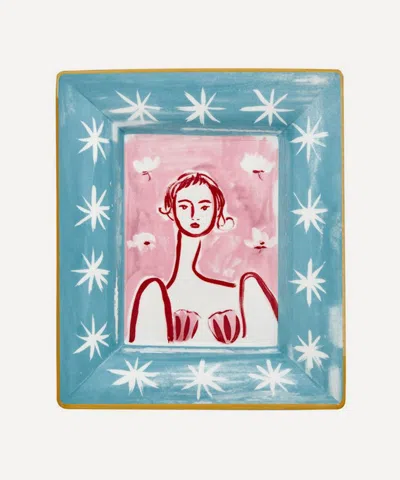 Bitossi Women's Empty Pockets Porcelain Tray In Blue
