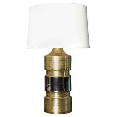 Pre-owned Bitossi /bergboms Lamp Gold And Silver Glaze, Italy, 1970 In Sand