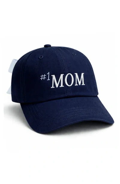 Bits & Bows #1 Mom Bow Baseball Hat In Blue