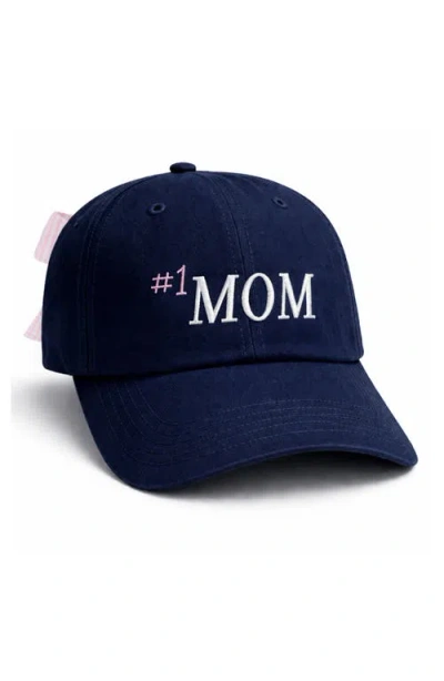 Bits & Bows #1 Mom Bow Baseball Hat In Blue