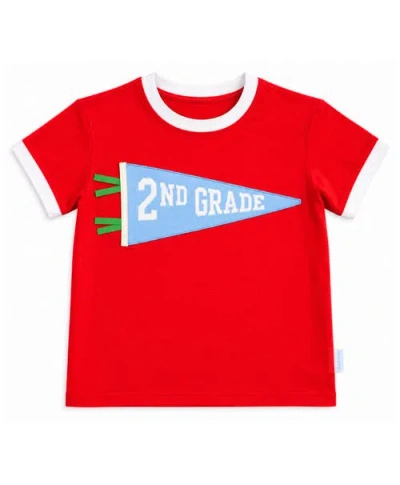 Bits & Bows Kids'  2nd Grade Crewneck T-shirt In Red