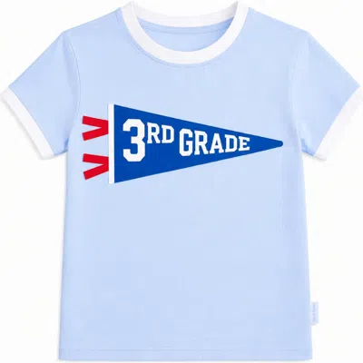 Bits & Bows Kids'  3rd Grade Crewneck T-shirt In Blue